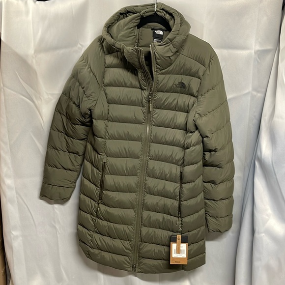 Northface Stretch Down Parka Taupe Green